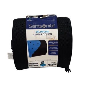 NEW Samsonite Gel Infused Lumbar Cushion ~ Memory Foam